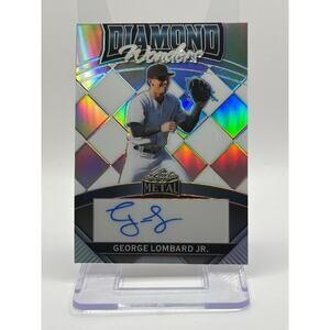 2024 Leaf Metal George Lombard Jr Diamond Wonders Silver Auto 14/35 SP Yankees